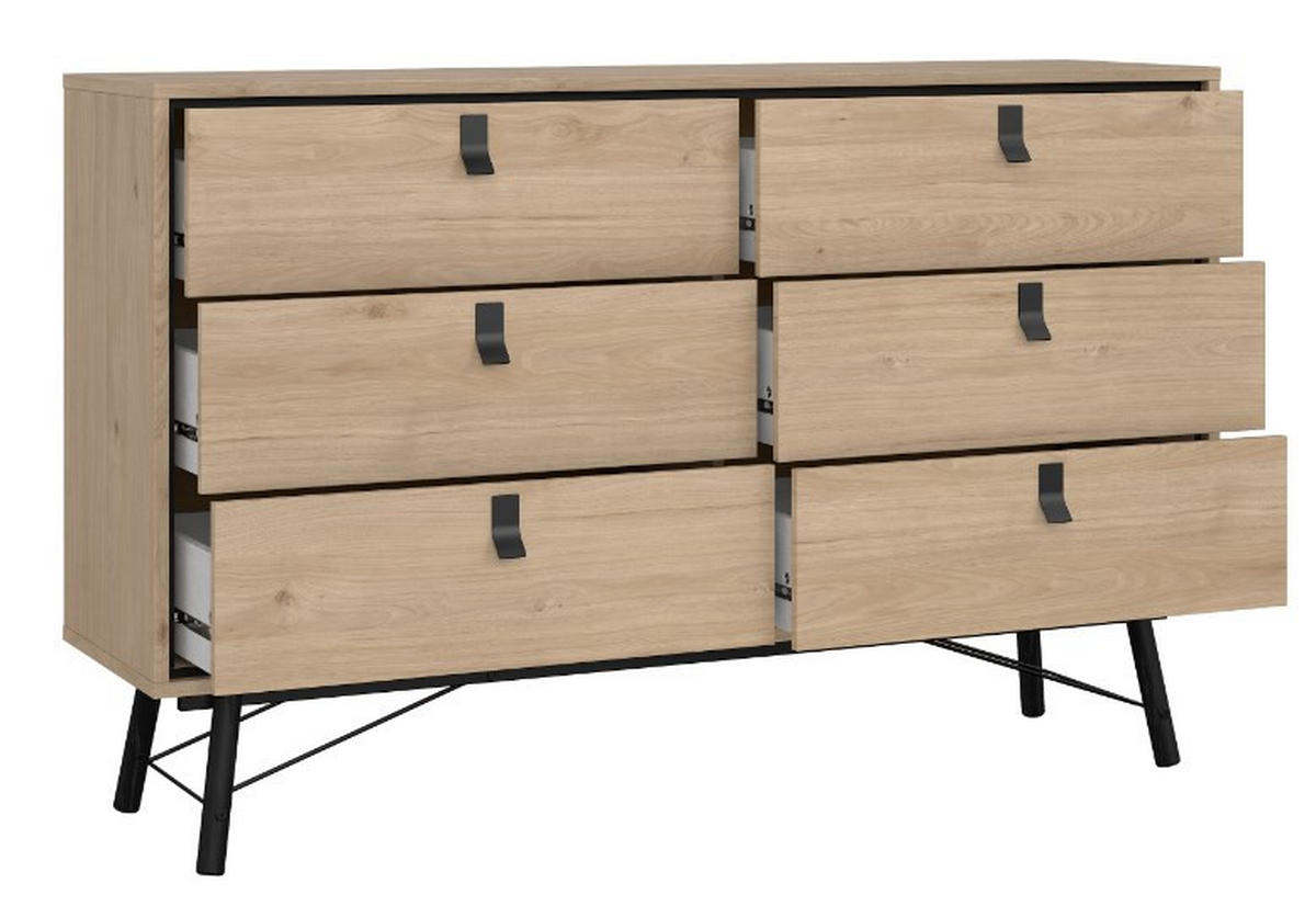 SIDEBOARD 150,3/94,8/40,1 cm  - svart/ekfärgad, Design, metall/trämaterial (150,3/94,8/40,1cm) - Best Price