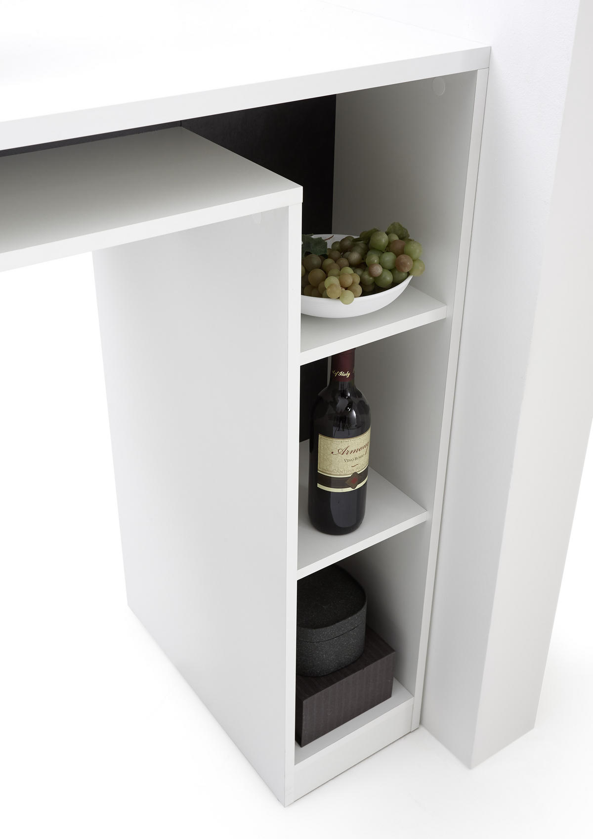 BARSKA MIZA  - siva/bela, Moderno, leseni material (108/50/103cm) - Livetastic