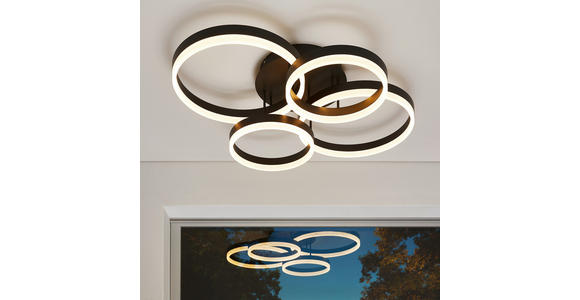 LED-DECKENLEUCHTE 60 W - Anthrazit, Design, Kunststoff/Metall (93/16/75cm) - Ambiente
