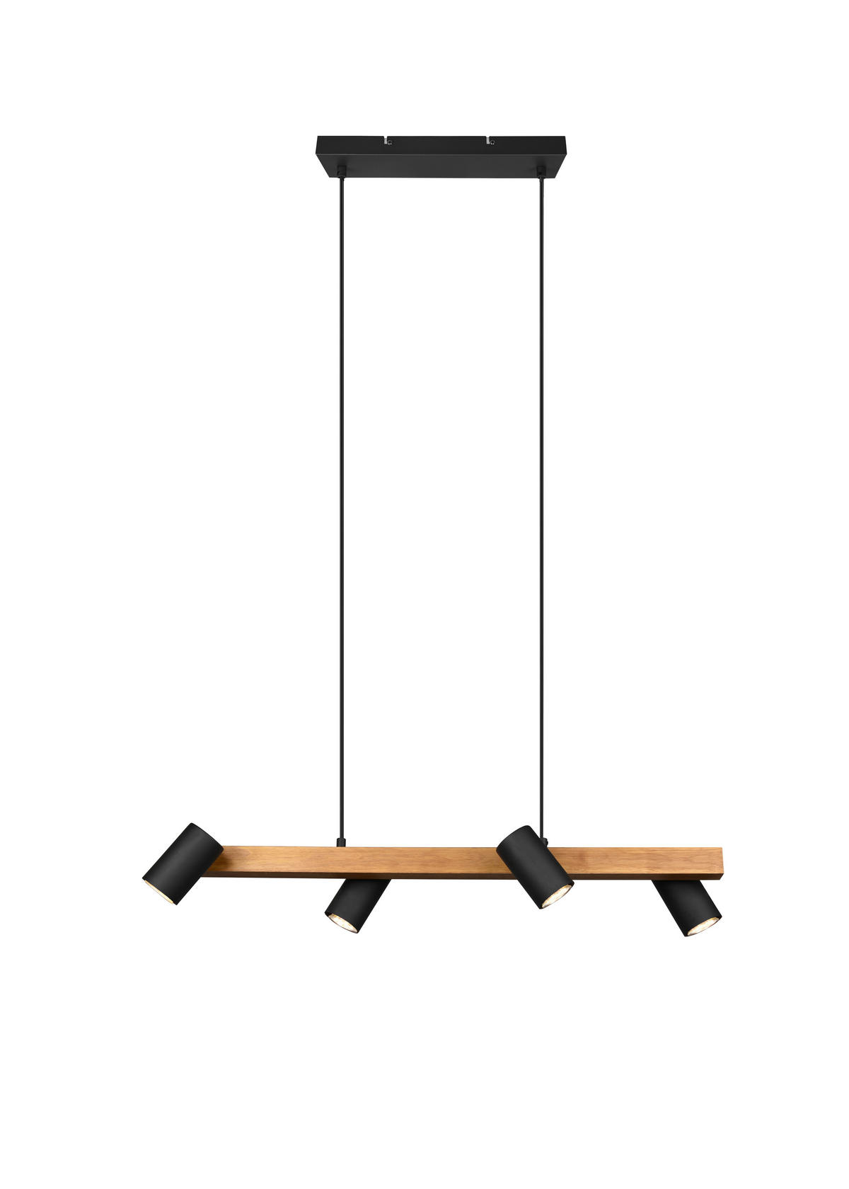HÄNGELEUCHTE 80/20/150 cm    - Schwarz, Basics, Holz/Metall (80/20/150cm) - Trio Leuchten