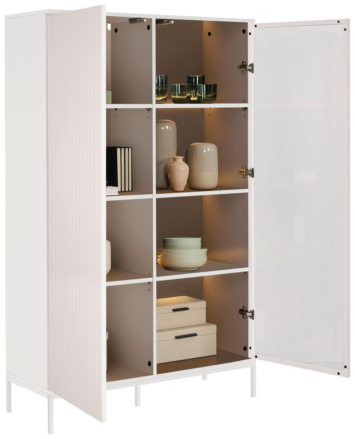 HIGHBOARD  in 103/167/38 cm  - Kaschmir, KONVENTIONELL, Glas/Holzwerkstoff (103/167/38cm) - Voleo