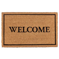FUSSMATTE  50/80 cm  Schwarz, Hellbraun  Schriftzug  - Hellbraun/Schwarz, Basics, Kunststoff/Textil (50/80cm) - Villeroy & Boch