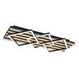 LED-DECKENLEUCHTE 63/29/7,5 cm   - Eichefarben/Schwarz, Basics, Holzwerkstoff/Kunststoff (63/29/7,5cm) - Novel
