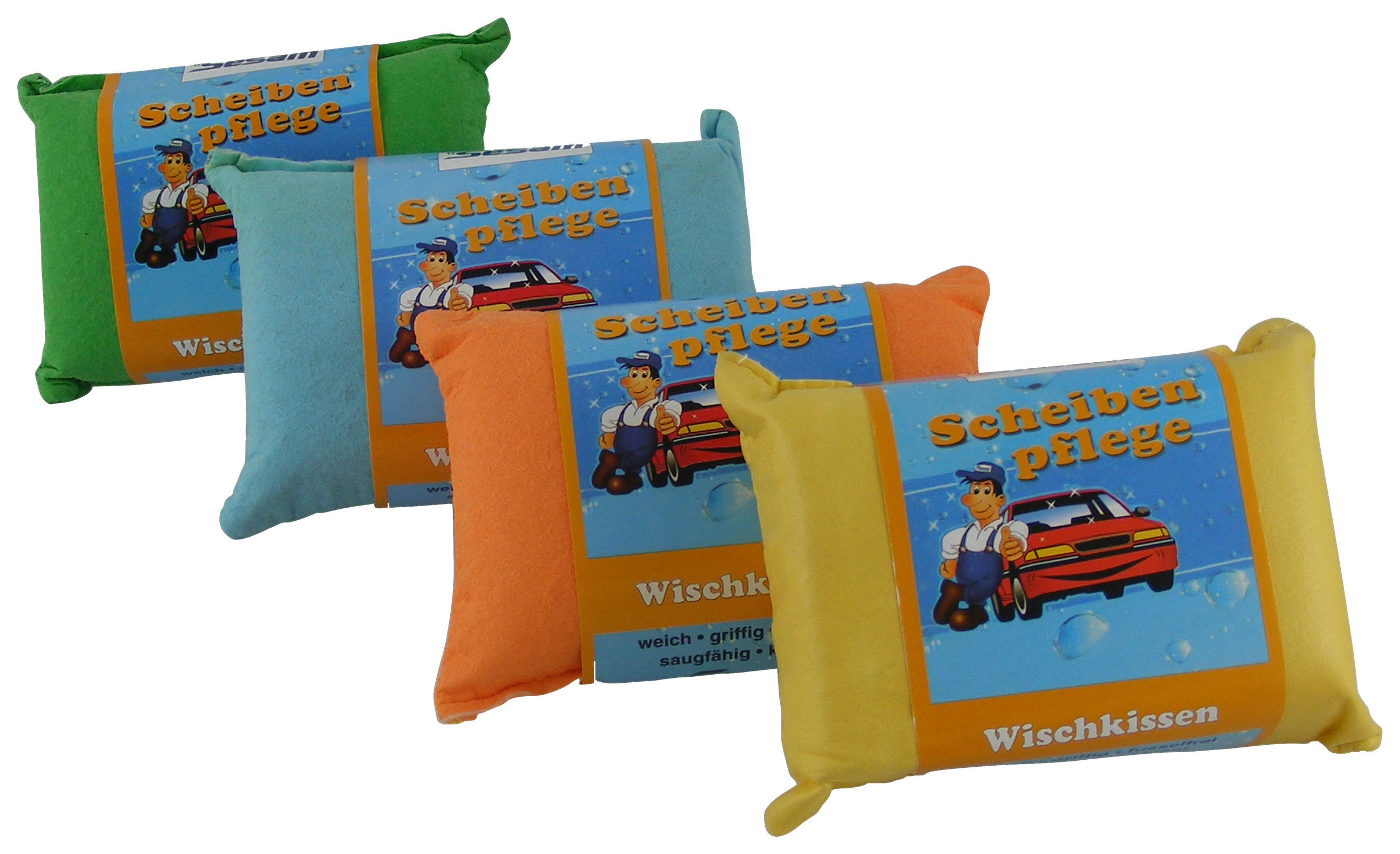 Autoschwamm 8x12x4 Cm Beige, Beidseitig Verwendbar