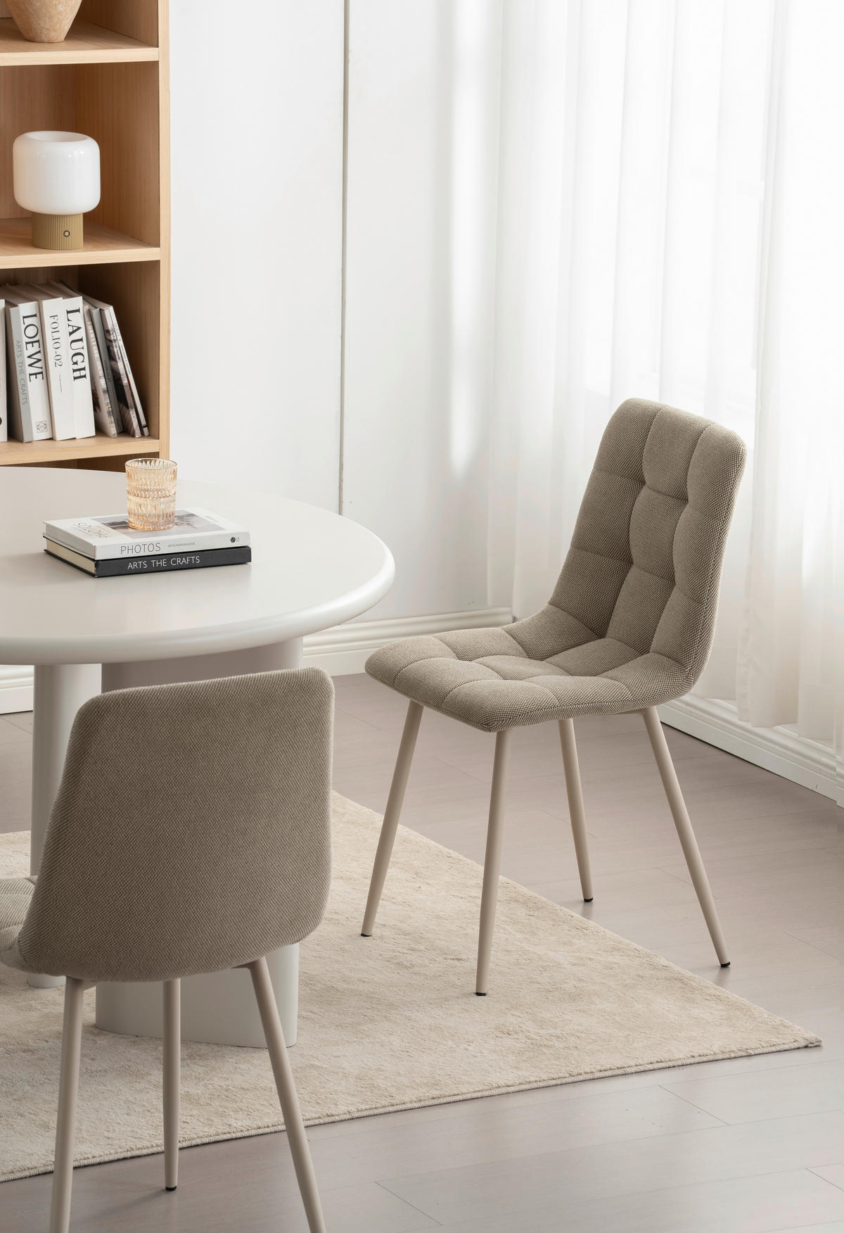 VIERFUßSTUHL - Taupe/Beige, KONVENTIONELL, Holz/Textil (45/88/55cm) - P & B