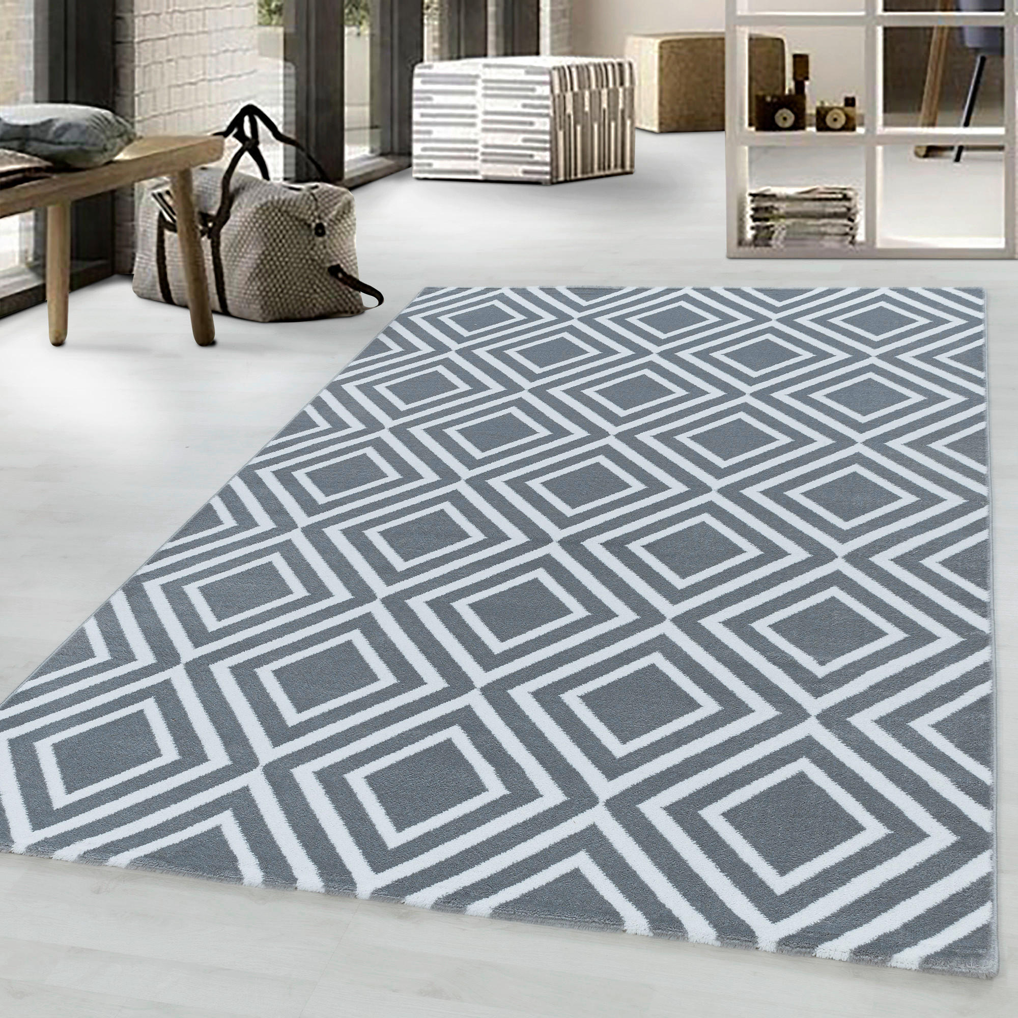 LÖPARE 80/250 cm Costa 3525 Grey  - grå, Design, textil (80/250cm)