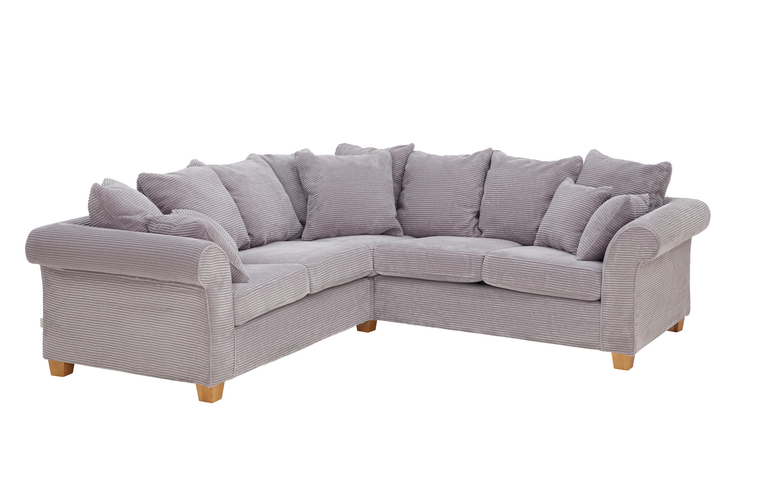 HÖRNSOFFA i manchester ljusgrå  - ljusgrå/ekfärgad, Lifestyle, trä/textil (250/250cm) - Livetastic