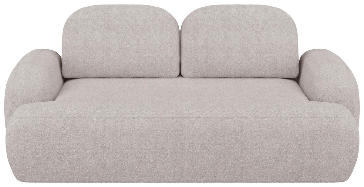 2-SITZER-SOFA Sevilla Plus Bouclé Beige  - Beige/Schwarz, Design, Kunststoff/Textil (210/92/110cm) - MID.YOU
