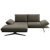 ECKSOFA  in Flachgewebe Braun  155/234 cm  - Schwarz/Braun, Design, Textil/Metall (155/234cm) - Dieter Knoll