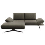 ECKSOFA  in Flachgewebe Braun  155/234 cm  - Schwarz/Braun, Design, Textil/Metall (155/234cm) - Dieter Knoll