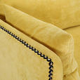 SOFA in Cord Gelb  - Gelb/Schwarz, Design, Textil/Metall (210/70/100cm) - Ambia Home