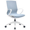 DREHSTUHL  in Webstoff Weiss, Hellblau  - Weiss/Hellblau, Design, Kunststoff/Textil (60/96-106/58cm) - Novel