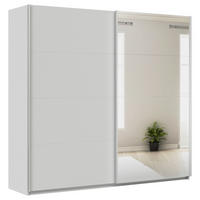 SCHWEBETÜRENSCHRANK  in Seidengrau  - Seidengrau/Alufarben, KONVENTIONELL, Glas/Holzwerkstoff (225/229/62cm) - Xora