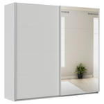 SCHWEBETÜRENSCHRANK  in Seidengrau  - Seidengrau/Alufarben, KONVENTIONELL, Glas/Holzwerkstoff (225/210/62cm) - Xora