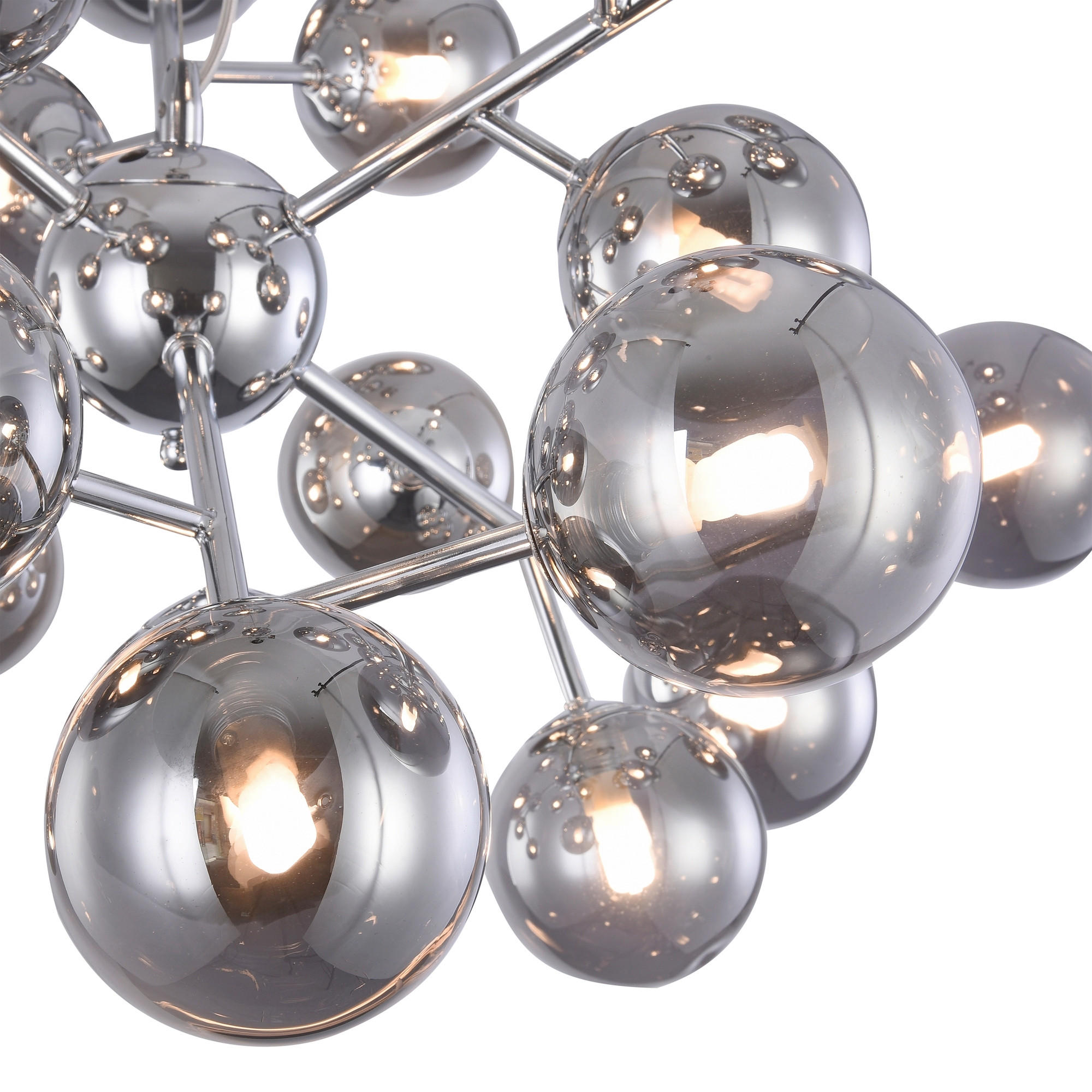 PENDELLEUCHTE Modern 65/40 cm   - Chromfarben/Grau, Trend, Glas/Metall (65/40cm) - MAYTONI