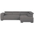 ECKSOFA Anthrazit Struktur  - Anthrazit/Schwarz, Design, Kunststoff/Textil (284/205cm) - Xora