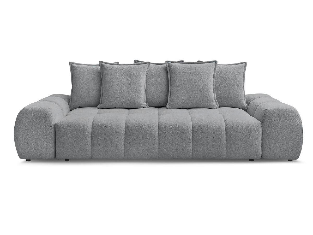 3-SITZER-SOFA EVEREST Flachgewebe Dunkelgrau  - Dunkelgrau/Schwarz, MODERN, Kunststoff/Textil (278/90/115cm)