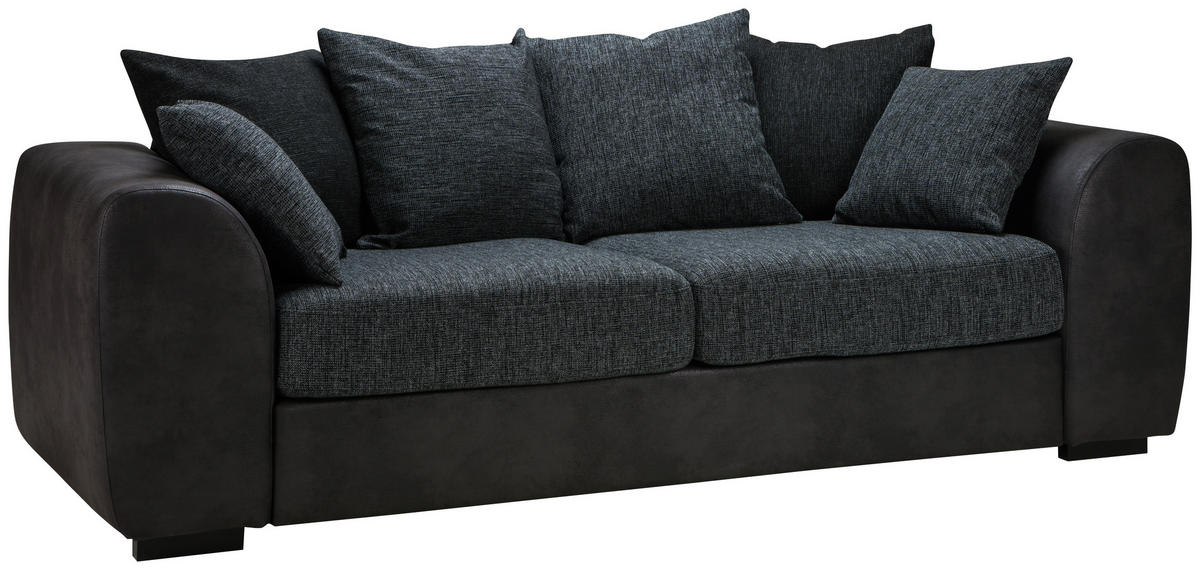 3-SITS SOFFA i antracit, grå  - svart/grå, Klassisk, trä/textil (232/85/100cm) - Carryhome