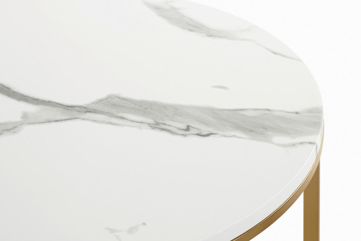 BEISTELLTISCH in Metall, Holzwerkstoff 60/60/45 cm  - Goldfarben/Weiß, Trend, Holzwerkstoff/Metall (60/60/45cm)