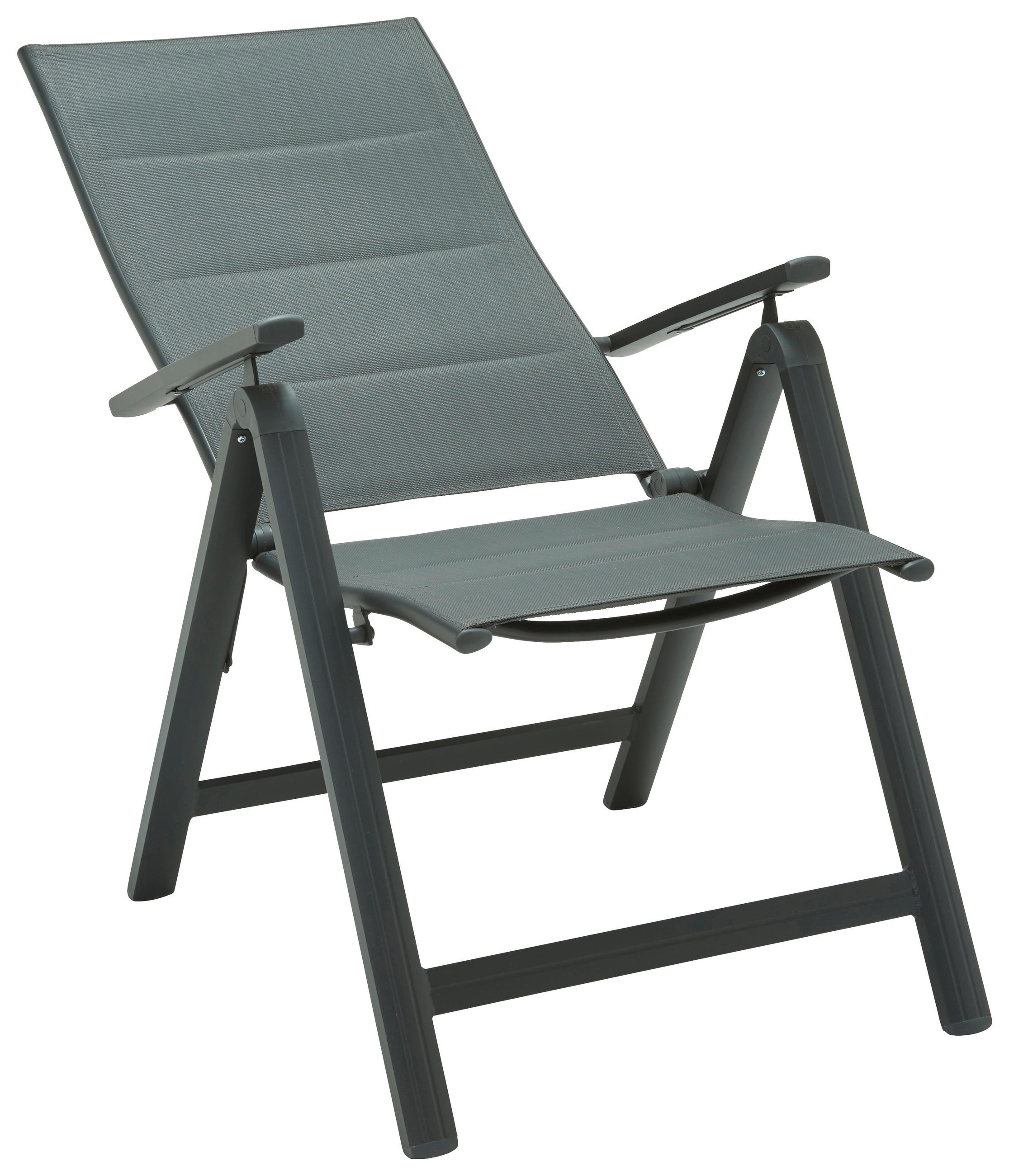 FAUTEUIL DE JARDIN Metall, Textil Anthrazit, Dunkelgrau - Dunkelgrau/Anthrazit, Konventionell, Textil/Metall (59/112/68cm)