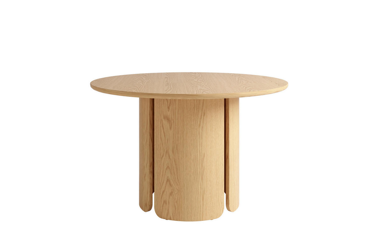 ESSTISCH 120/120/76 cm Echtholz, Nachbildung  Holzwerkstoff rund Eiche Bianco  - Eiche Bianco, MODERN, Holzwerkstoff (120/120/76cm) - Schöner Wohnen