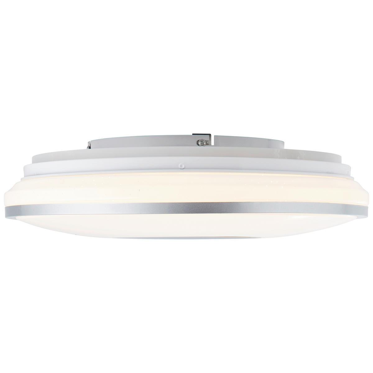 LED-DECKENLEUCHTE  39/10,3 cm    - Weiss/Silberfarben, Design, Kunststoff/Metall (39/10,3cm) - Brilliant