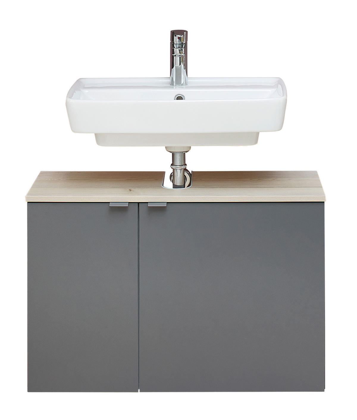 WASCHBECKENUNTERSCHRANK 80/52,9/33 cm  - Dunkelgrau/Pinienfarben, KONVENTIONELL, Holzwerkstoff/Metall (80/52,9/33cm) - Pelipal