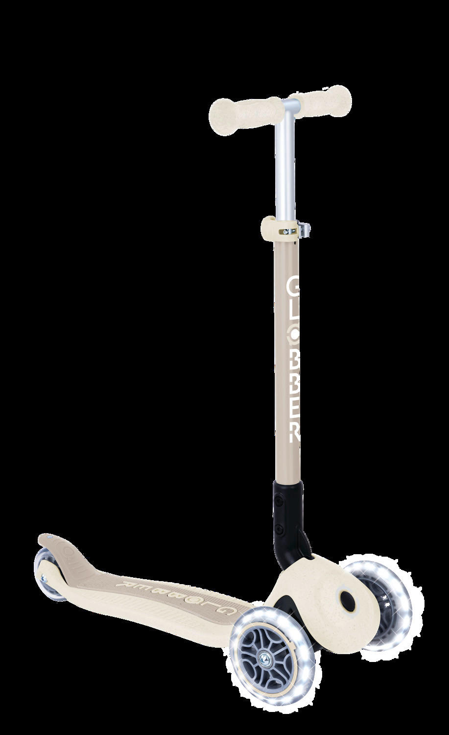 KINDERSCOOTER PRIMO FOLDABLE LIGHTS  - Perlmutt, Basics, Kunststoff (57,5/28/77,5cm) - GLOBBER