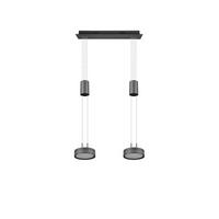 LED-HÄNGELEUCHTE  55/180/14 cm   - Weiss/Anthrazit, Design, Kunststoff/Metall (55/180/14cm) - Trio Leuchten