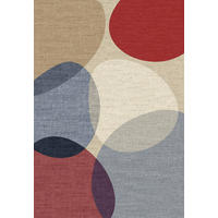TUFTTEPPICH 130/190 cm MESIO NAYRA Creme, Dunkelrot, Blaugrau  - Blaugrau/Creme, Design, Kunststoff/Textil (130/190cm) - Lindorug