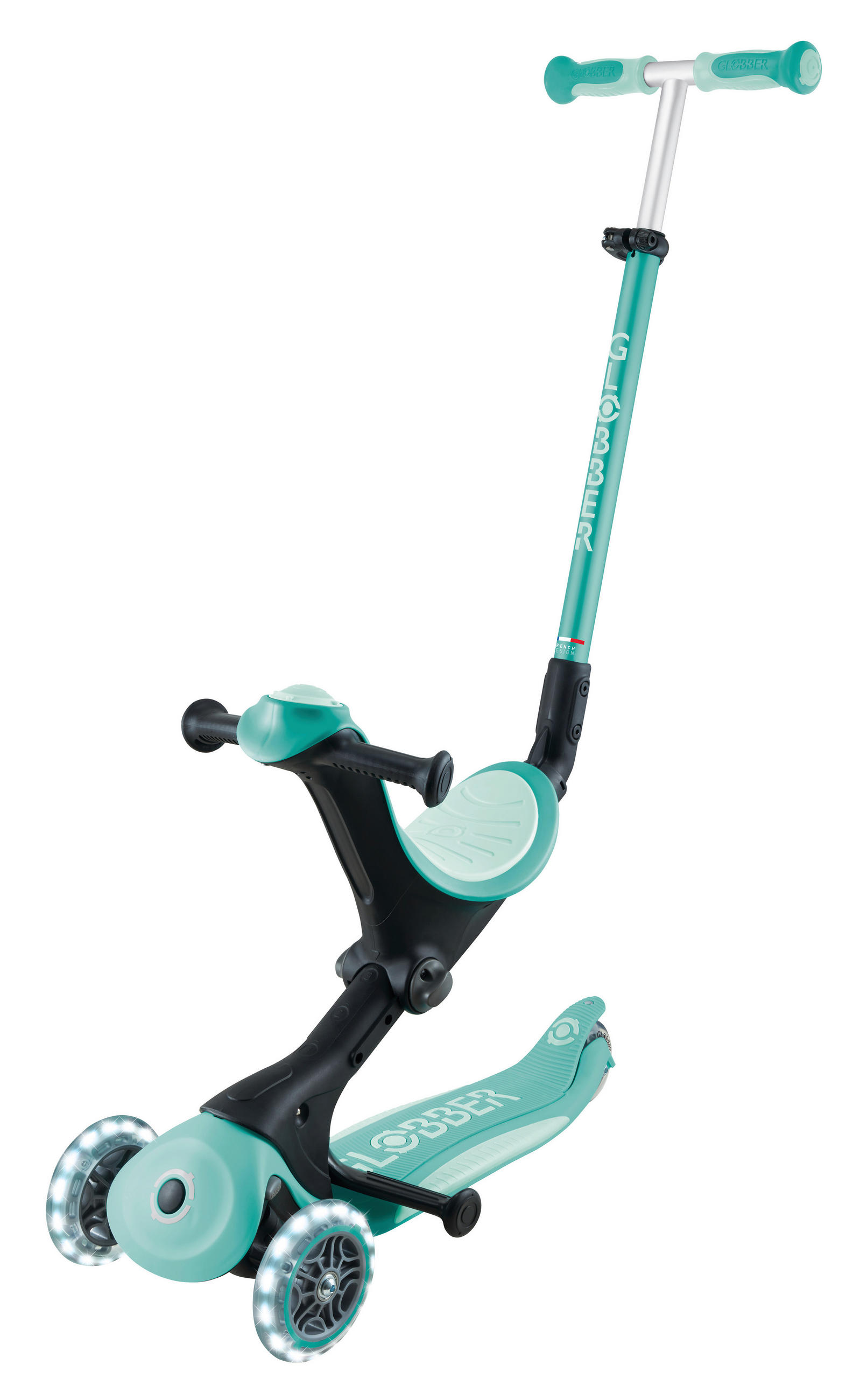 LAUFRAD GO-UP DELUXE LIGHTS  - Mintgrün, Basics, Kunststoff/Metall (64/22/98,5cm) - GLOBBER