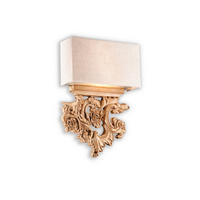 WANDLEUCHTE Peter 30,5/10/45,5 cm   - Beige, KONVENTIONELL, Naturmaterialien/Textil (30,5/10/45,5cm) - Ideal Lux