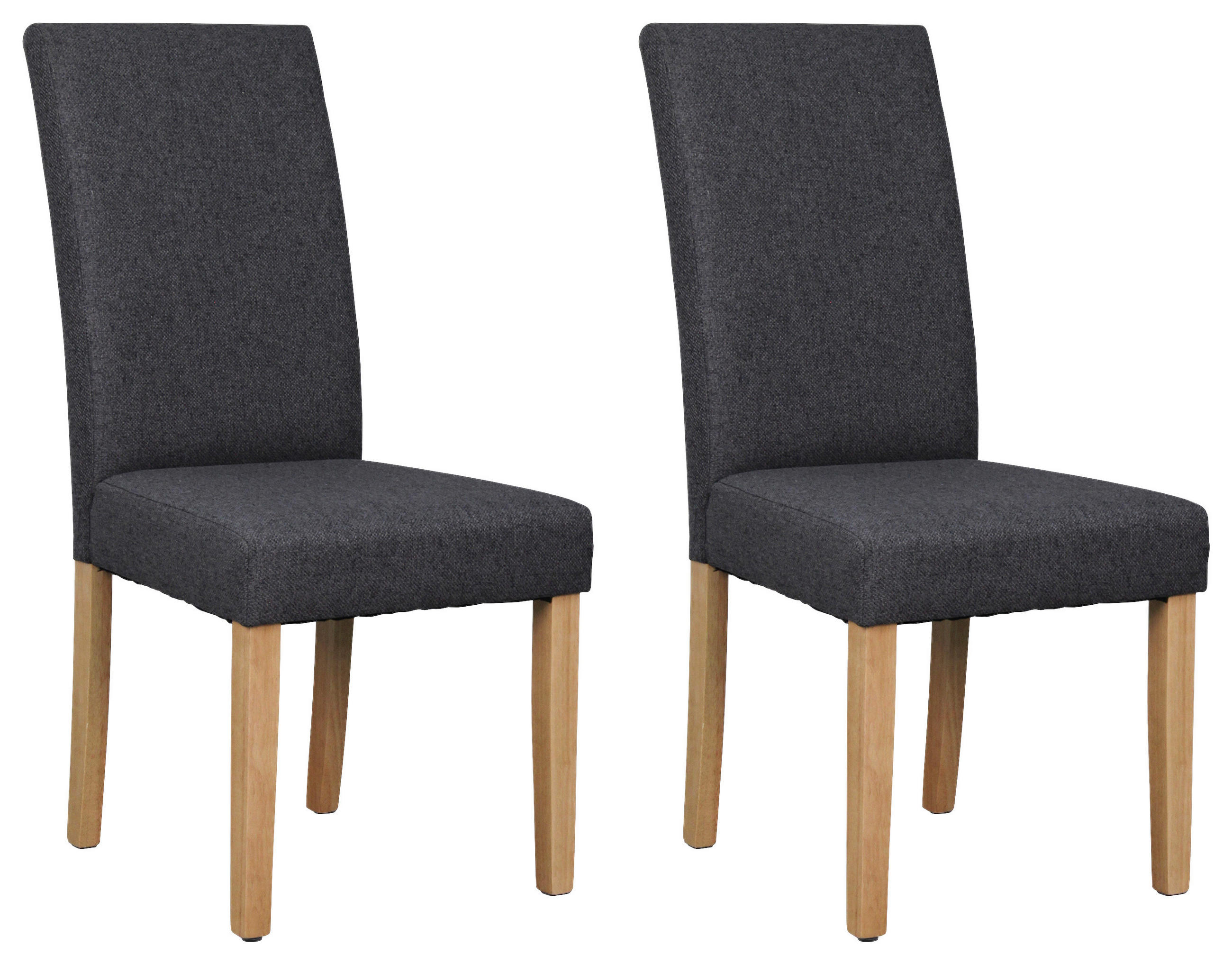 STUHL-SET - Dunkelgrau/Schwarz, MODERN, Holz/Textil (47/99,5/60cm) - MID.YOU