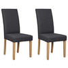 STUHL-SET 2 Stück  in Webstoff  - Dunkelgrau/Schwarz, MODERN, Holz/Textil (47/99,5/60cm) - MID.YOU