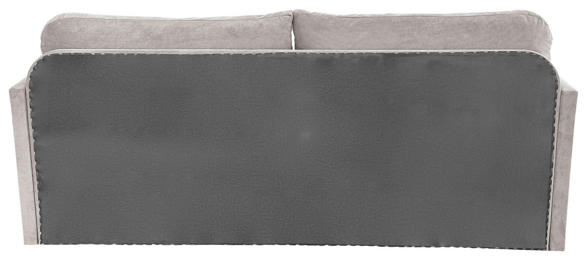 SCHLAFSOFA in Flachgewebe Taupe  - Taupe/Schwarz, Design, Kunststoff/Textil (203/77/86cm) - MID.YOU