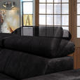 ECKSOFA in Velours Graphitfarben  - Schwarz/Graphitfarben, Design, Textil/Metall (181/267cm) - Carryhome