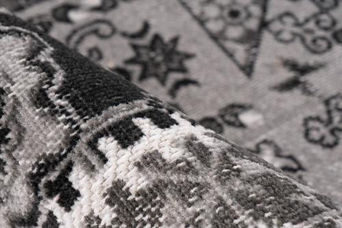 VINTAGE KOBEREC, 160/230 cm, šedá - šedá, Trend, textil (160/230cm)