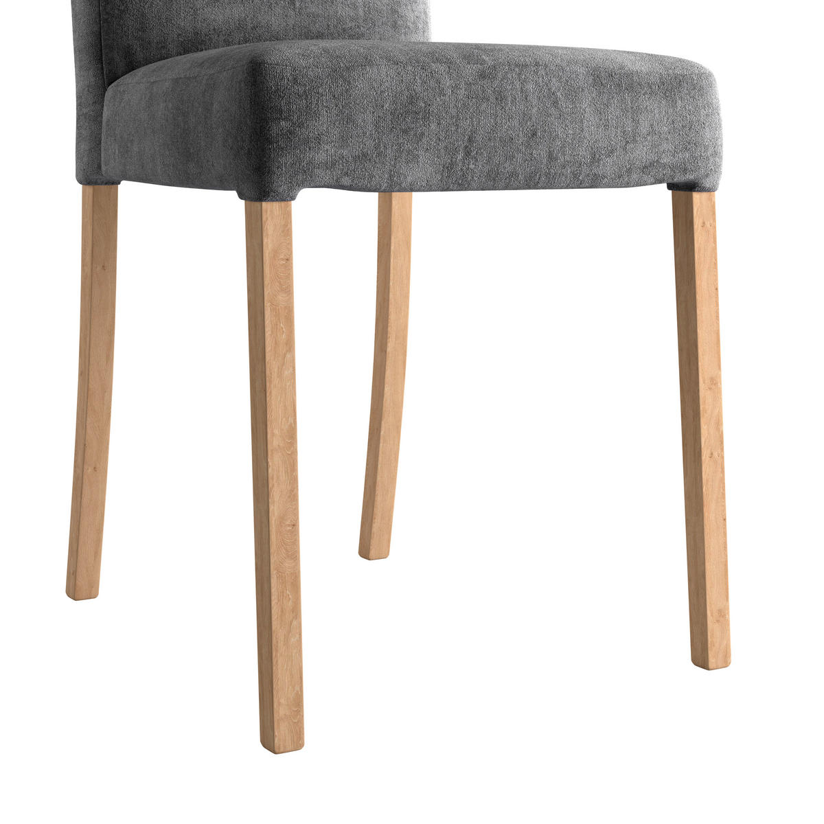 STUHL - Eichefarben/Schwarz, KONVENTIONELL, Holz/Textil (43/91/58cm) - Livetastic