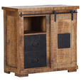 KOMMODE  in 90/85/45 cm  - Schwarz/Naturfarben, LIFESTYLE, Holz/Metall (90/85/45cm) - Landscape