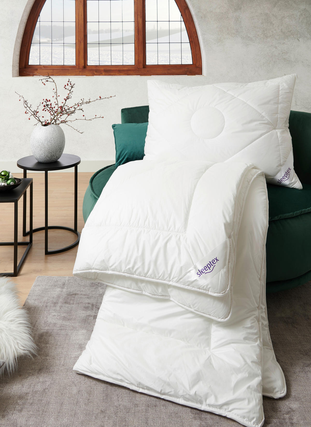 EGÉSZ ÉVES PAPLAN 140/200 cm  - fehér, Basics, textil (140/200cm) - Sleeptex
