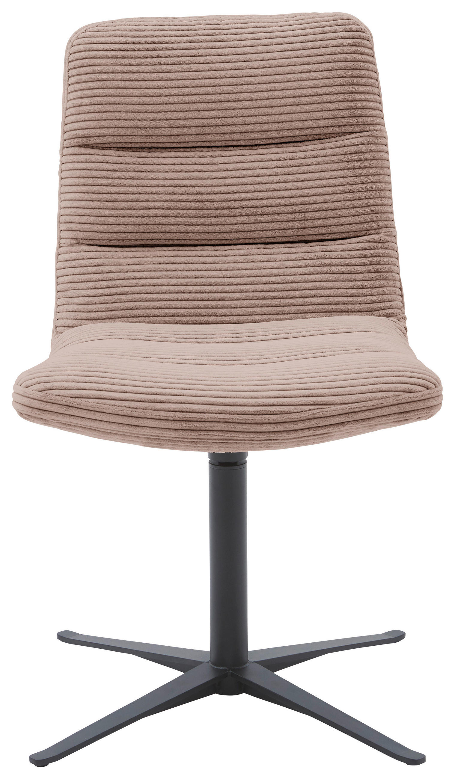 STUHL  in Cord  - Taupe/Schwarz, Design, Textil/Metall (61/88/66cm) - Dieter Knoll