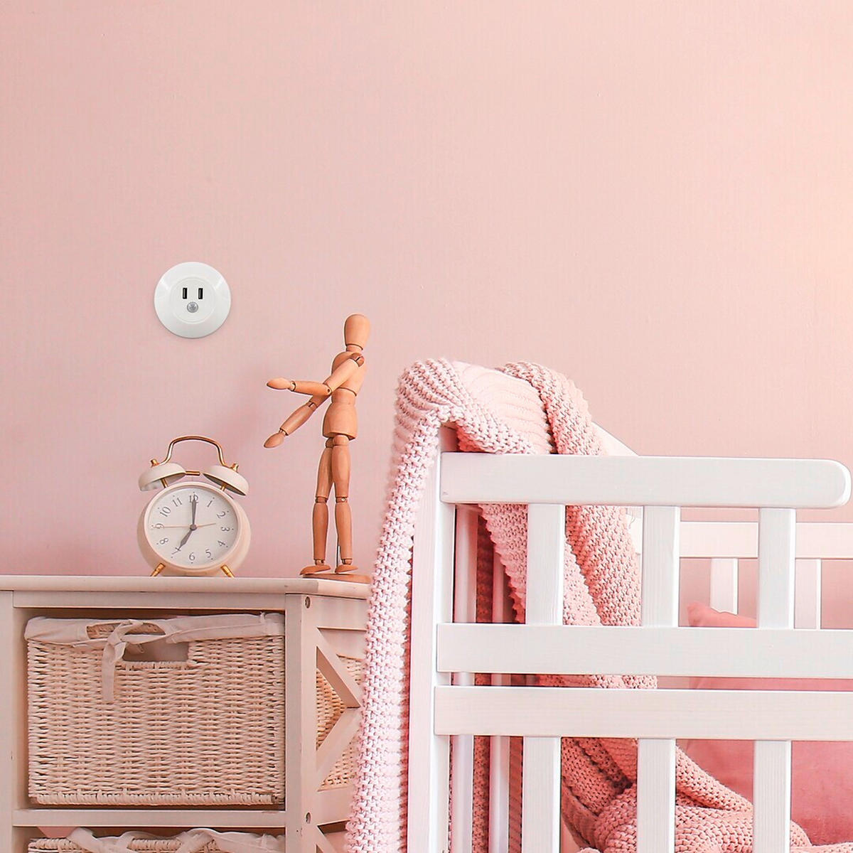 NOĆNO SVJETLO Dembo  - bijela, Basics, plastika (9cm)