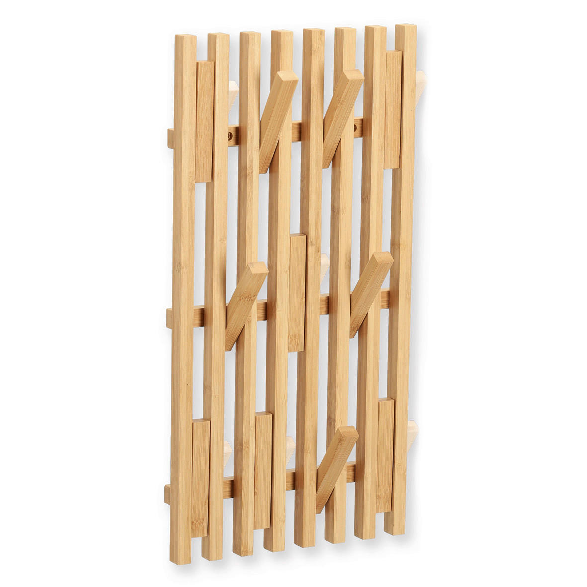 WANDGARDEROBE  in Bambus Naturfarben  - Naturfarben, Basics, Holz (25,5/3,5/50cm) - Zeller Present