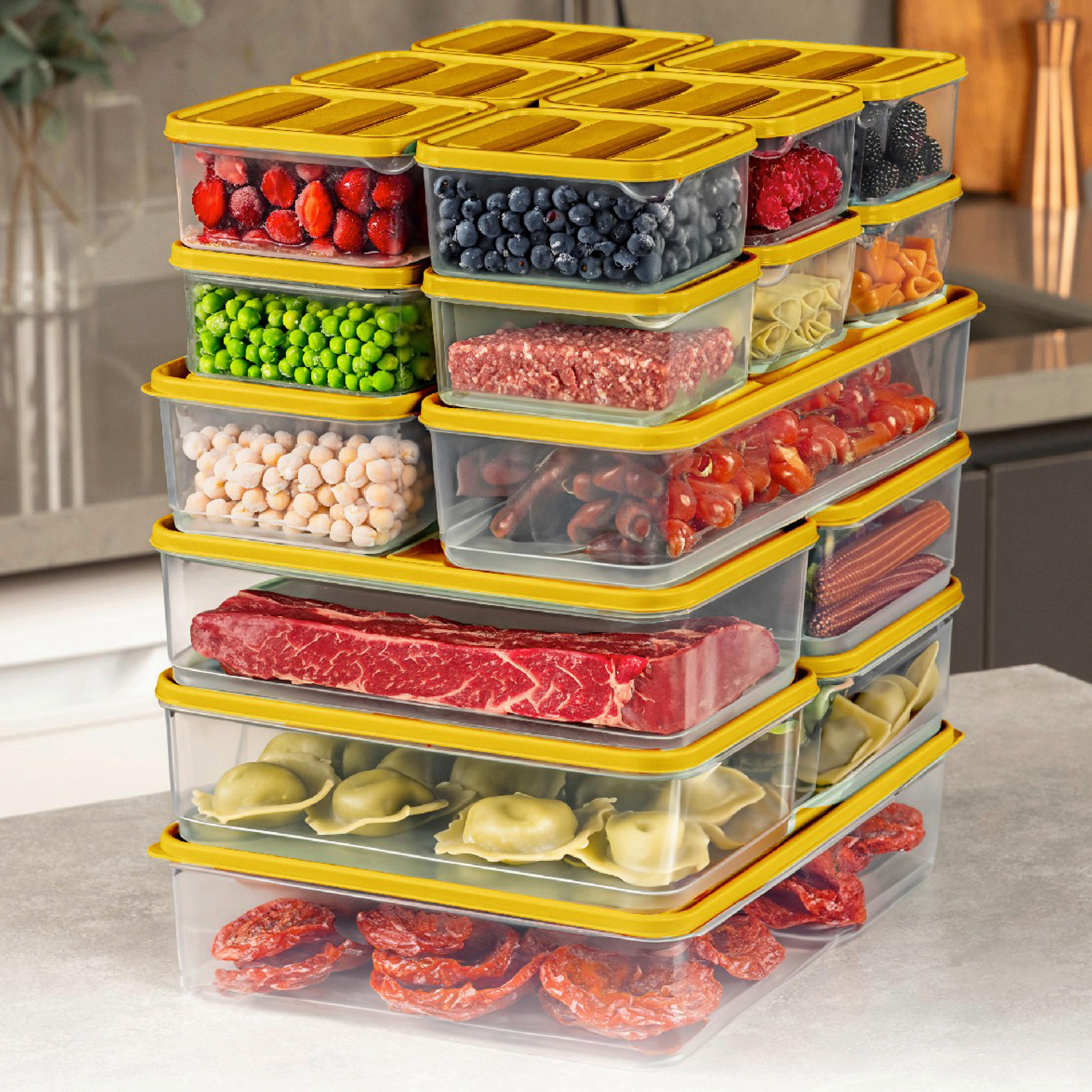 Vorratsdosenset Orange 18-teilig