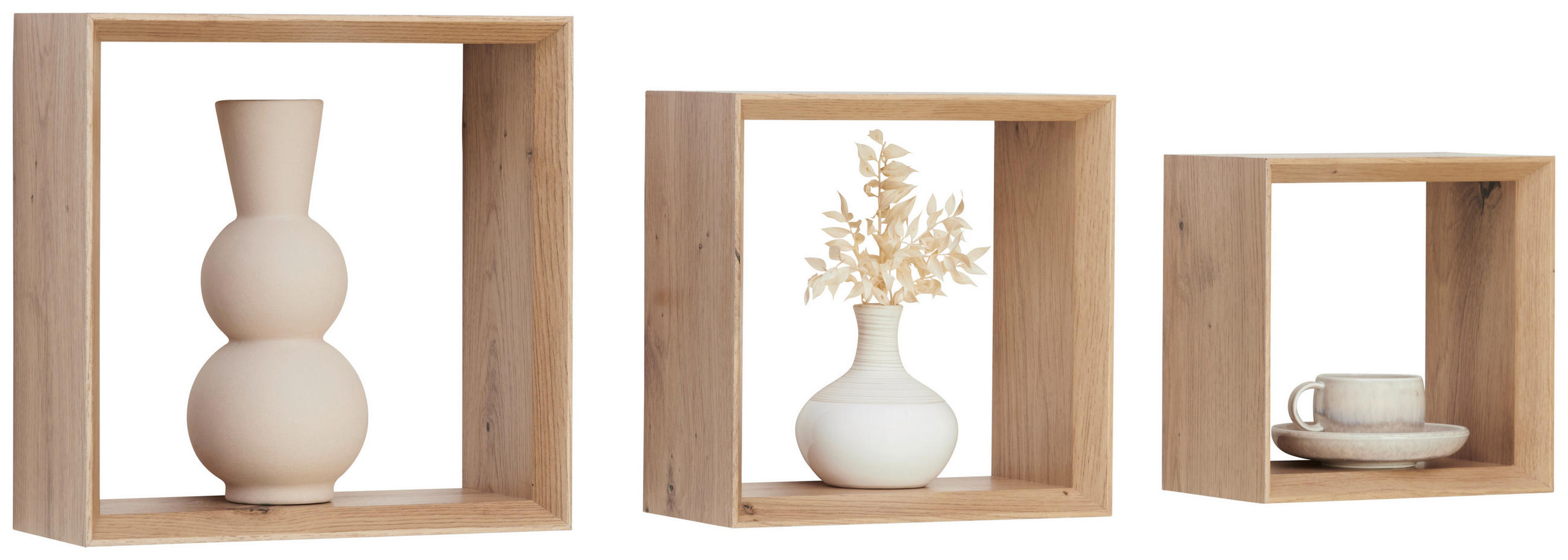 Carryhome SADA NÁSTĚNNÝCH REGÁLŮ, dub artisan