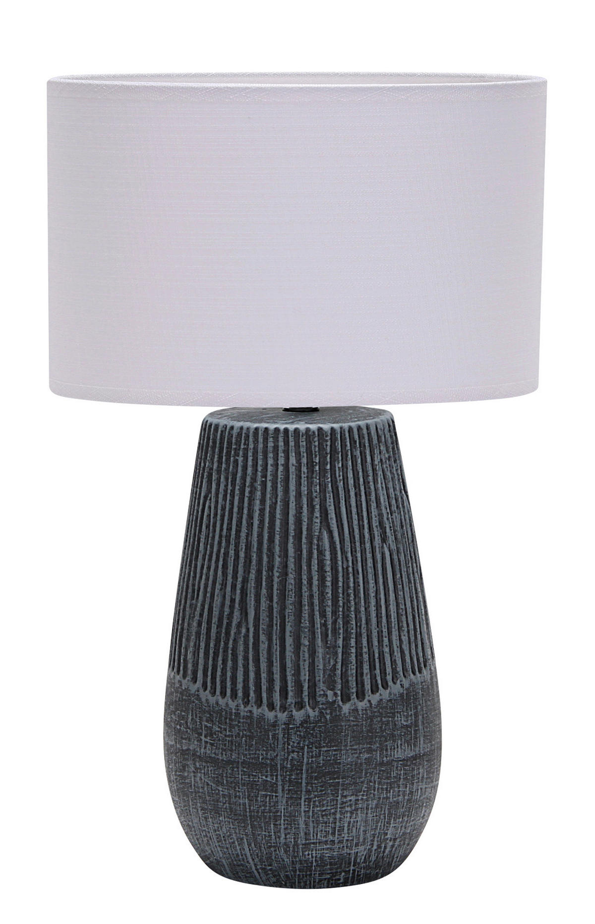 STONA LAMPA - bela/crna, Dizajnerski, tekstil/keramika (26,5/43/26,5cm)