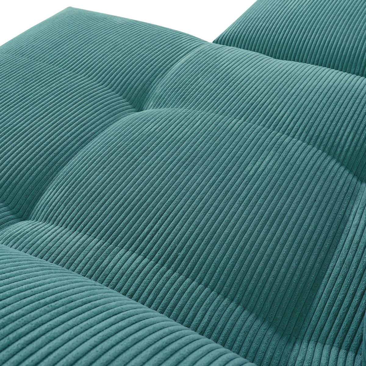 ECKSOFA in Cord Petrol  - Petrol/Schwarz, Konventionell, Textil/Metall (311/176cm) - Carryhome