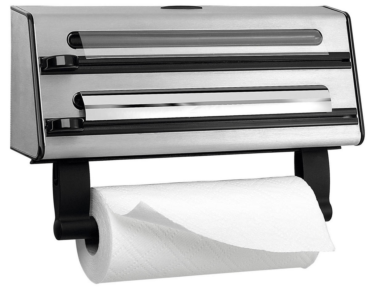 KÜCHENROLLENHALTER - Alufarben, KONVENTIONELL, Kunststoff/Metall (41cm) - Emsa