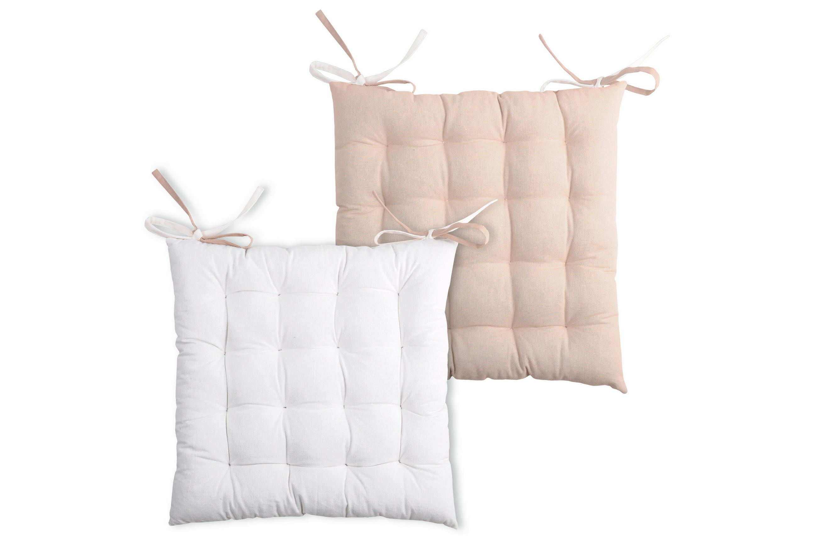 JASTUK ZA SEDENJE bela, bež 40/40 cm  - bela/bež, Konvencionalno, tekstil (40/40cm)