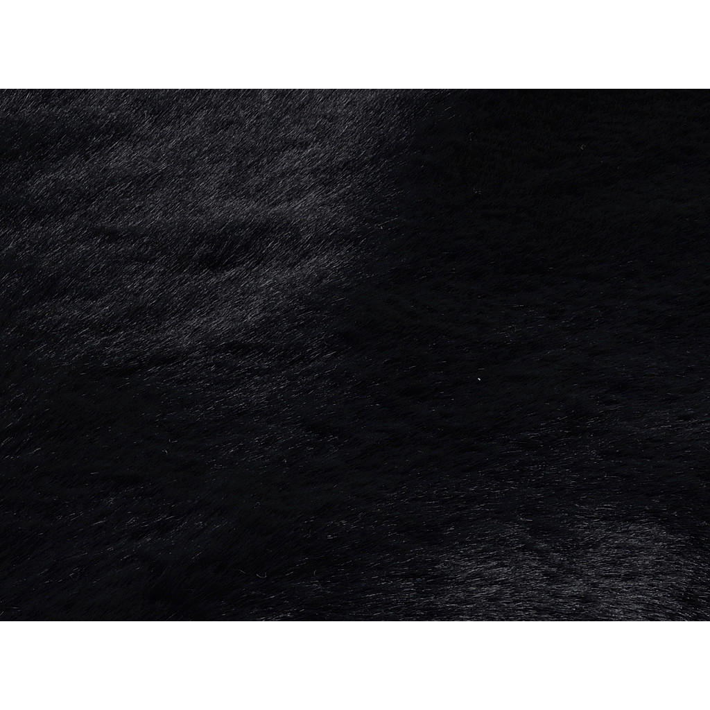 Thumbnail - Novel Hochflorteppich Silky Haven, Schwarz, Textil, Uni, rechteckig, 67x130 cm, Oeko-Tex® Standard 100, für Fußbodenheiz...